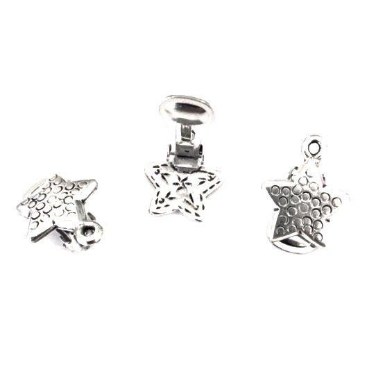 Boucles d'oreilles  Clips en Etoile