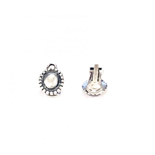 Boucles d'oreilles  clips ovales avec lisr