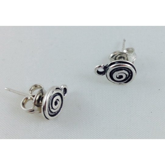 Boucles d'oreilles  clou motif spiral