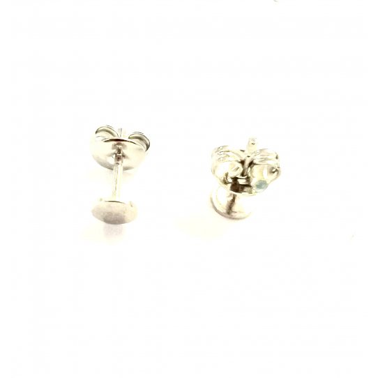 Boucles d'oreilles en acier avec plateau 5mm