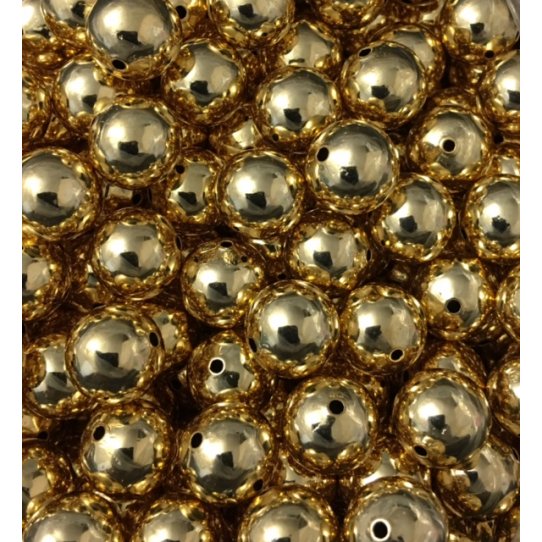 Brass Beads 12mm golden