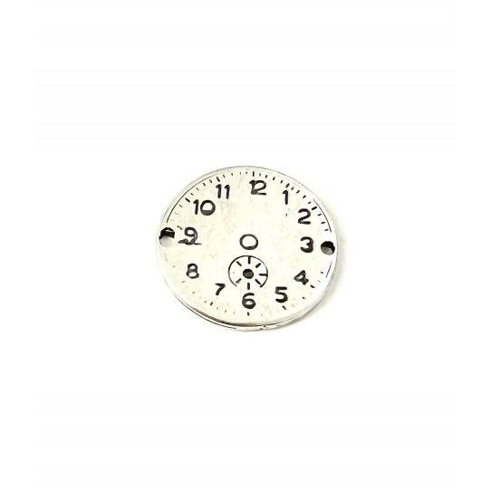 Cadran de montre en zamac en argent antique 24mm