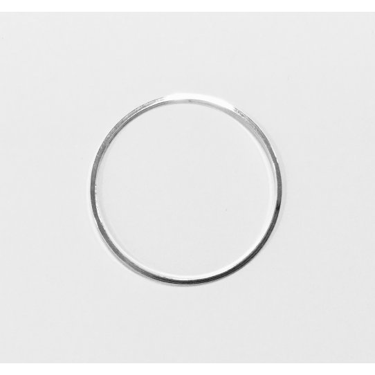 Cercle de 25mm. en laiton plaqu argent en France 10 micron 