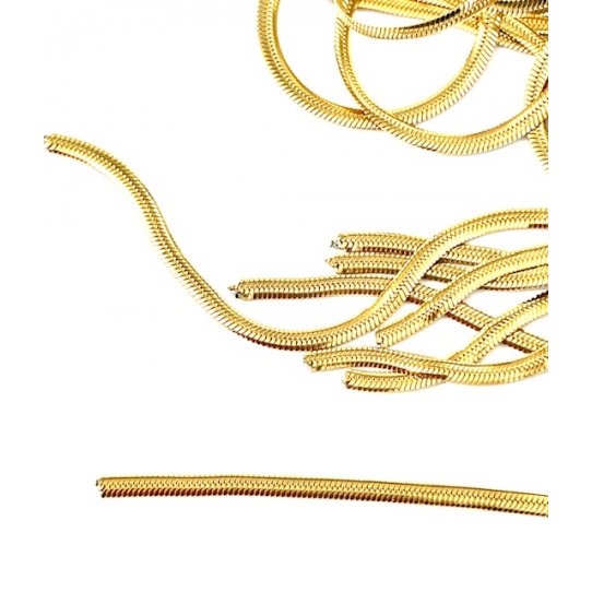 Chaine acier dor serpentine 3mm
