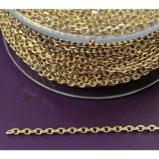 Chaine fine classique doré à l'or fin 2.7mm
