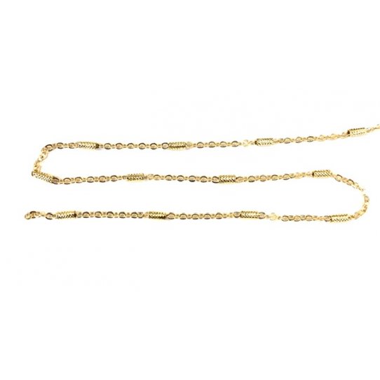 Chaine fine en laiton dorée à 24 carat en France