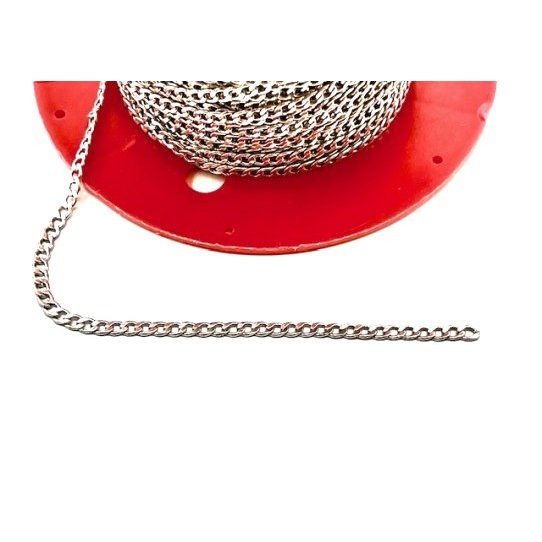 Chaine gourmette plate 3.7mm, pl 10microns FR