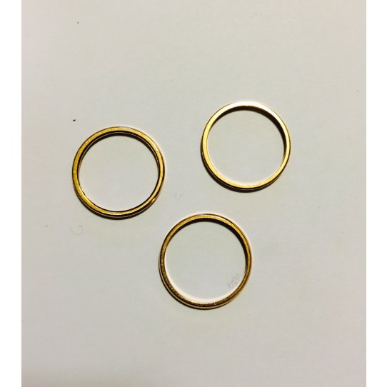Circle in brass rose gold plating