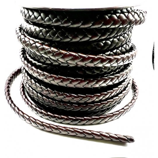 Cuir tress aplati 10mm