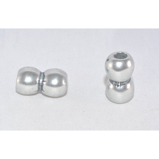 Doubles grosses perles soudes, 12.50mm de diam trou : 5.20mm