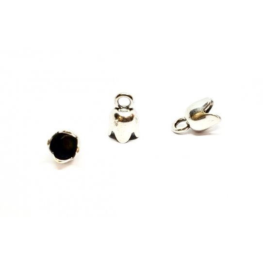 Embout cloche en forme de tulipe pour cuir 5mm rond