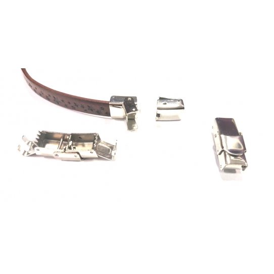 Fermoir en ACIER  clips ajustable 8x3mm