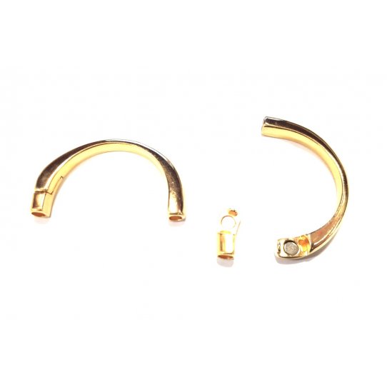 Fermoirs aimants demi jonc pour cuir rond 5mm