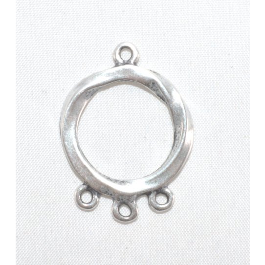 Hammered circle with three rings