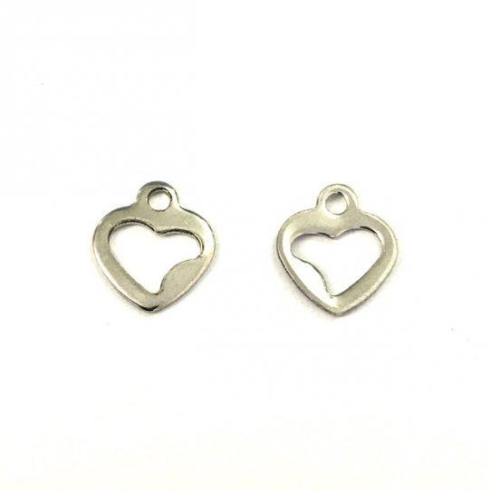 Heart Charm  in steel