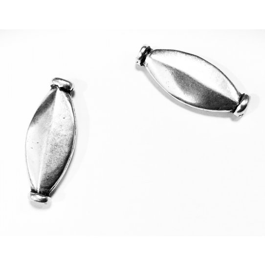 Intercalaire perle à deux trous forme originale allongée 