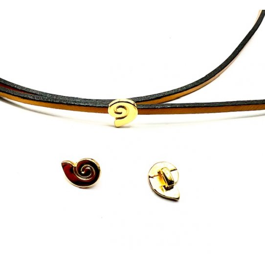 Passant coquillage pour cuir 3mm plat