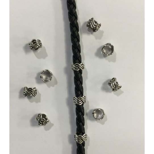 Passants styliss en tain pour cuir rond 5mm