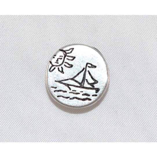 Passing sailboat sea sun 10mm leather