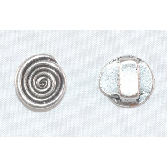 Passing spiral 10mm silver plated tin