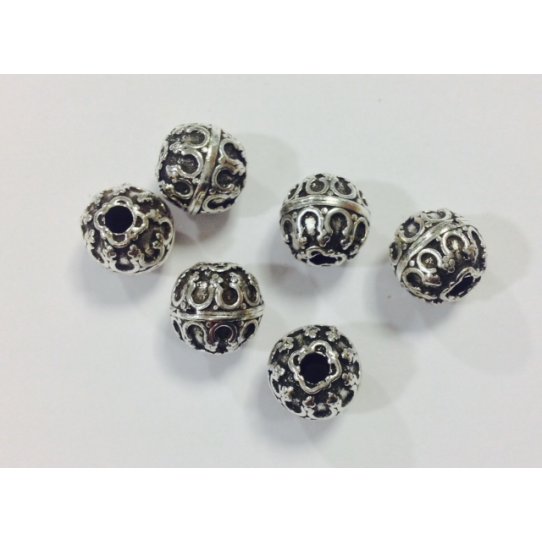 pattern tin beads 10mm French manufacture