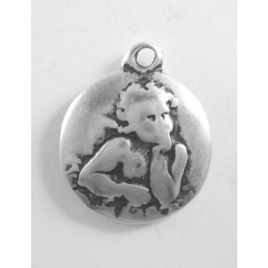 Pendant - domed double-sided angel