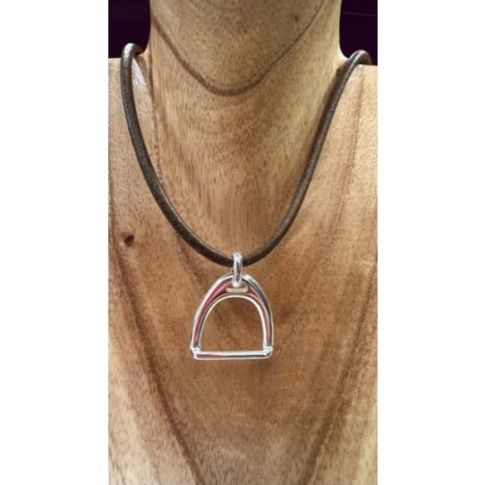 Pendant étrier 15X15mm, argent vif 10 microns pl en France 