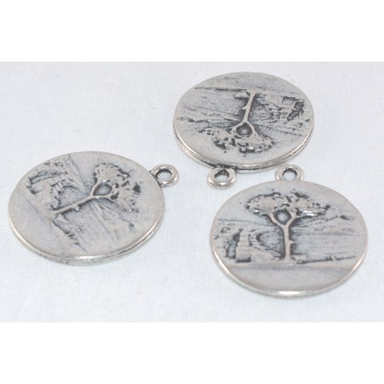 Pendant mdaille arbre de vie double face