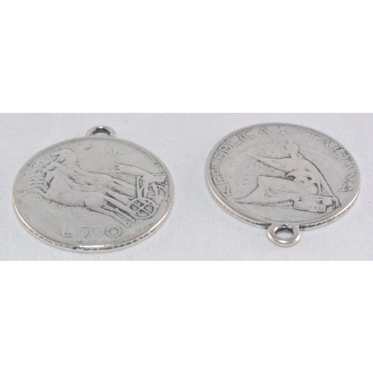 Pendant monnaie Italienne double face