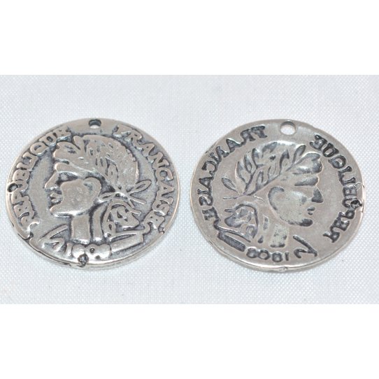 Pendant pièce de monnaie Française