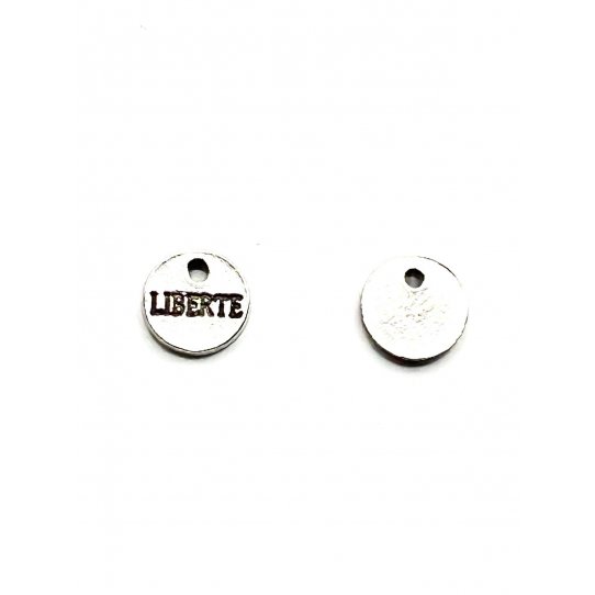 Pendant sequin LIBERTE 9mm en tain