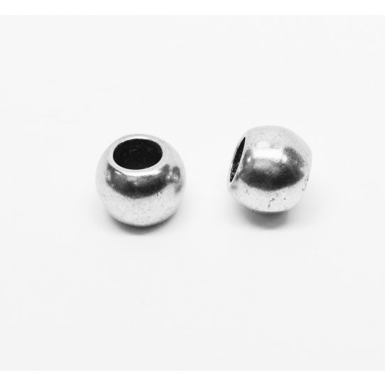 Perles 13mm forme arrondie et bombée trou 6.20mm
