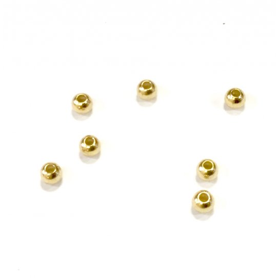 perles 4mm en laiton dores