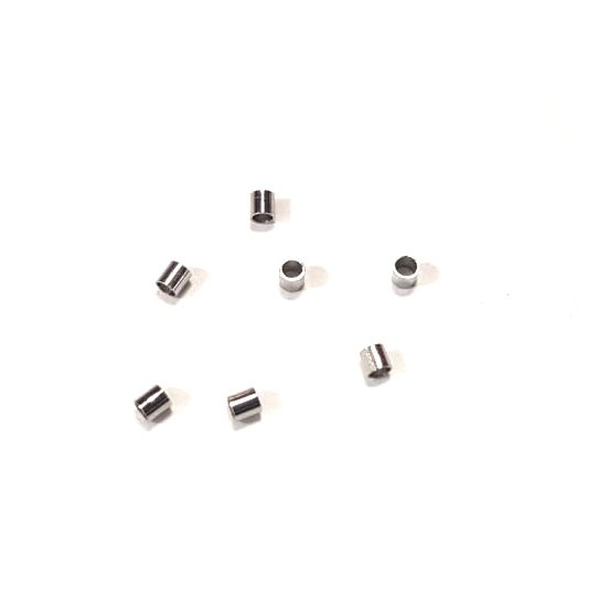 Perles  craser en ACIER 1,5x1,5mm diam int 1.1mm 