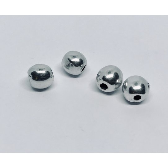 Perles en 7mm plaqu argent