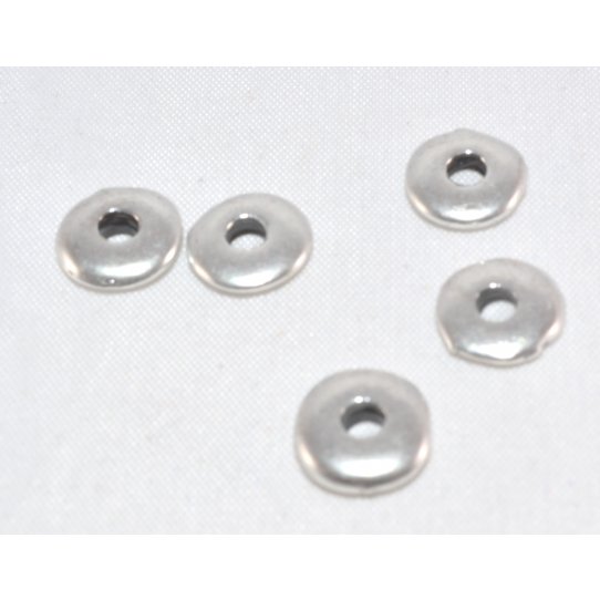 perles plates forme pastille 8.50mm, trou diam 2.35mm