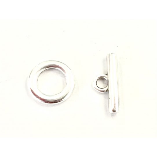 Petit Fermoir T ou toggle 15mm en argent antique
