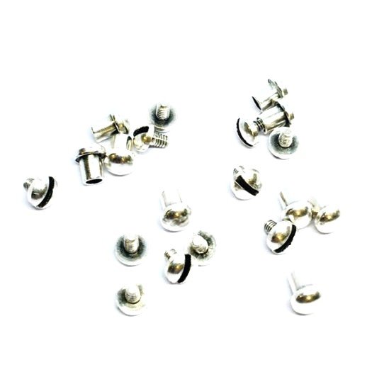 Ternel Rivet Cuir 30 Pièce Anneau Rivets Vis à Anneau Bouton Rond Goujons  Rivets pour Cuir Pull Bague Rivets Clous Cuir en Métal Rivet