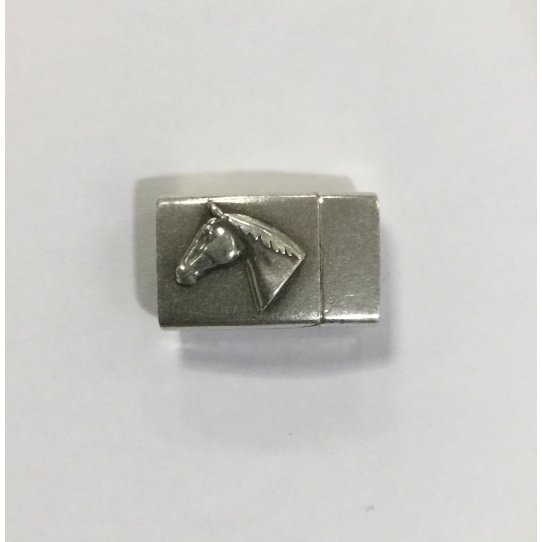Pewter magnetic clasp 10mm horse