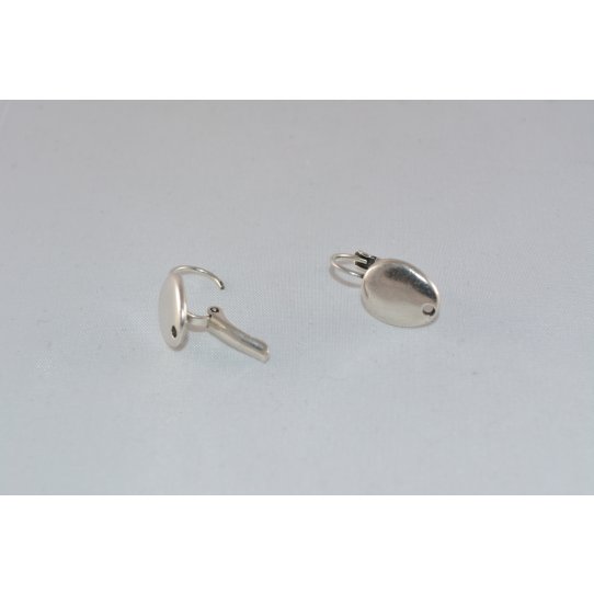 Pewter plated sleeper earrings, french production, 12 microns