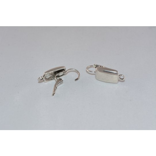 Pewter plated sleeper earrings french production, 12 microns