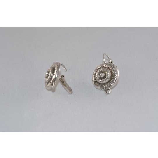 Pewter plated sleeper earrings, french production, 12 microns