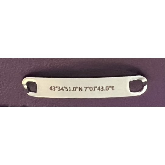 Plaque en acier avec gravure laser inclus