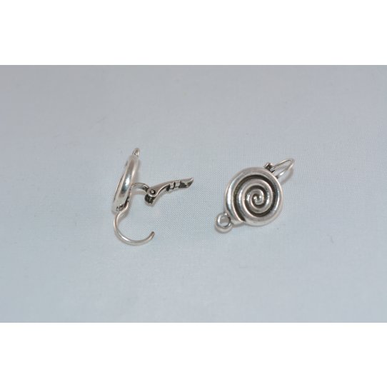 Pwtere plated sleeper earrings, french production, 12 microns