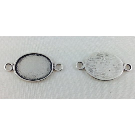 sequin ovale avec 2 anneaux pour fimo ou email