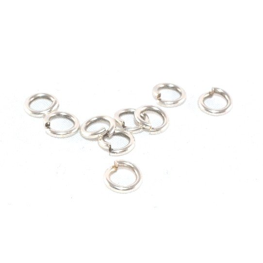 100 brass rings 6mm antique silver or bronz