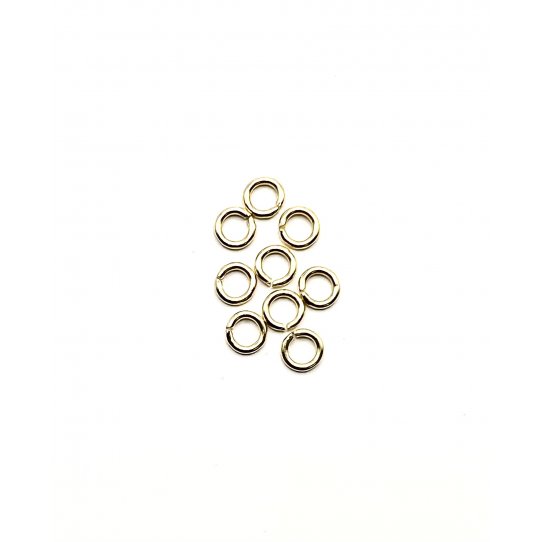 100 brass rings 6mm antique silver or bronz