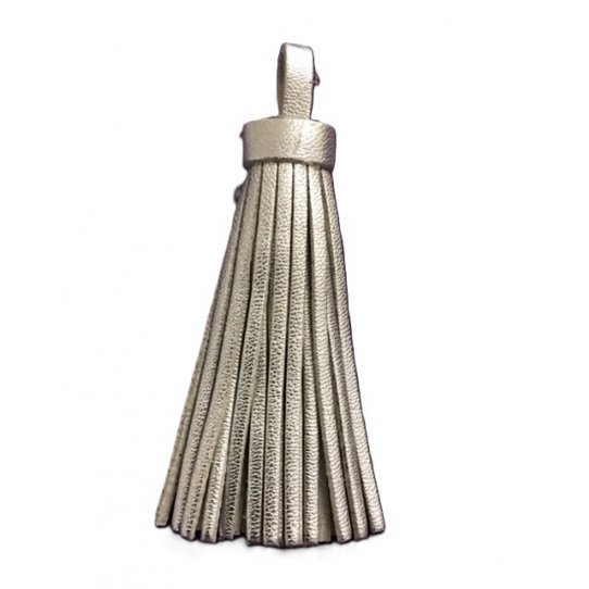 2 Pompons en cuir 6cm