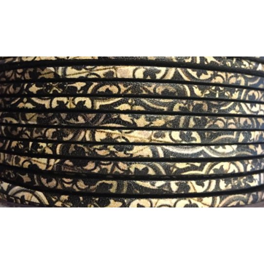 3mm of leather with design