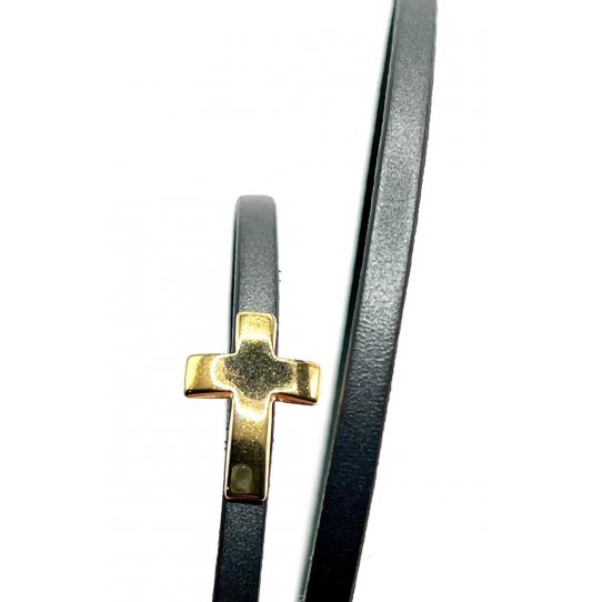 5 Passants croix pour cuir 5mm plat